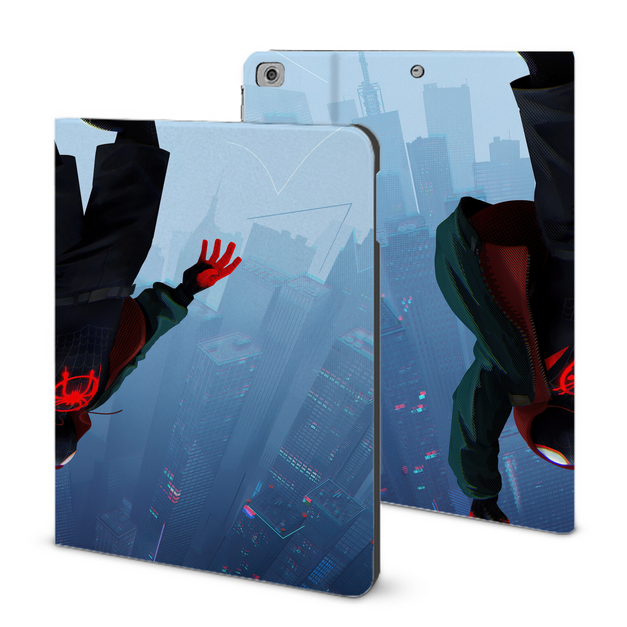 （画像用） Spider Man スパイダーマン IPad ケース ブック型 PUレザー TPU 耐衝撃 軽量 薄型 ペン収納なし 全面保護 IPad 各モデル対応